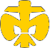 Die gelbe DPSG-Lilie ist Zeichen für die Gruppenleitung